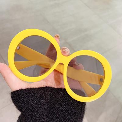 Velký rám Luxusní značka Designérské kulaté sluneční brýle Dámské Pro muže Vintage Punk Populární Nadrozměrné Retro Cestovní sluneční brýle Uv400
