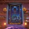 Magic Bookshelf Tapestry Glowing Potion Bottles Wizard Library Wall Hanging Peach Skin Fantasy Room Decor For Bedroom Dorm