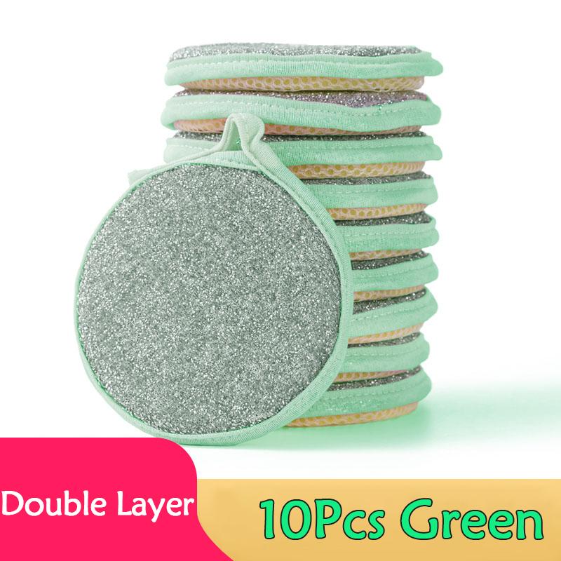 5/10Pcs New Double-sided Dishwash Sponge Dishwash Brush Pot Scouring Pad Home Clean Dishwash Towel Reusable Kitchen Clean Tool