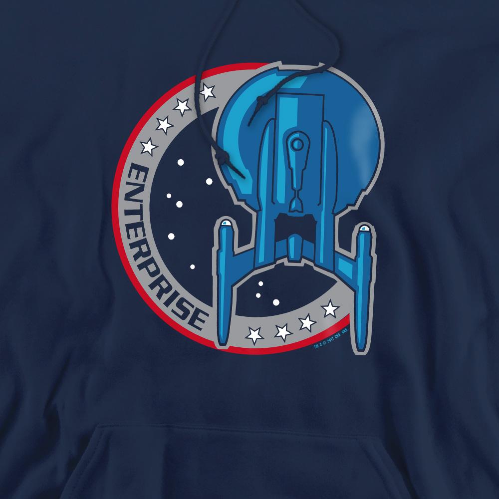 Star Trek Mens Enterprise Patch Hoodie