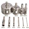 10PCS 3-50mm Diamond Hole Saw Drill Bits Set for Glass Marble Porcelain Tile Stone Cutting Tools