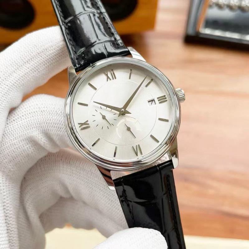 Oujia Men's Automatic Mechanical Waterproof Watch with Italian Leather Strap and Calendar