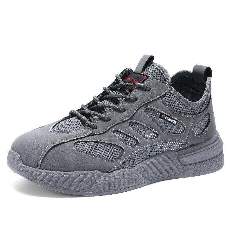 Men's Shoes Summer New Breathable Hollow Mesh Shoes Men's Non-slip Soft-soled Sports Shoes Casual