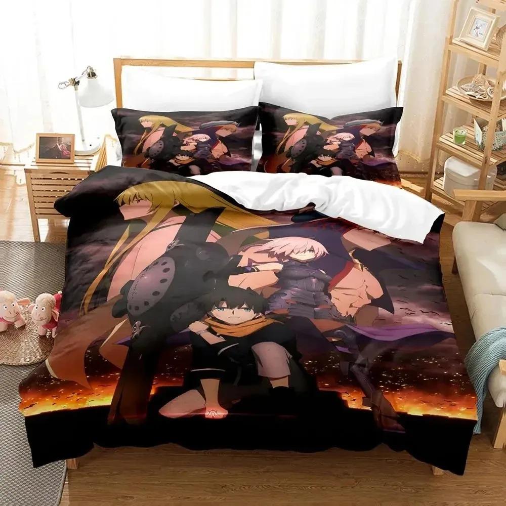 Anime Fate Grand Order Bedding Set Duvet Cover Bed Set Quilt Cover Pillowcase Comforter king Queen Size Boys Adult Bedding Set