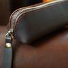 Multifunctional Leather Pencil Pouch Zipper Closure Pencil Case High Quality Stationery Bag  Gift