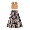 Girls' Casual Set, Autumn Children's Vest Top, Fashionable Printed Skirt