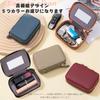 Ganve Genuine Leather Lipstick Case with Mirror, Cowhide Leather Mini Lipstick Case, Compact Accessory Case, Travel Makeup Pouch, Portable Small