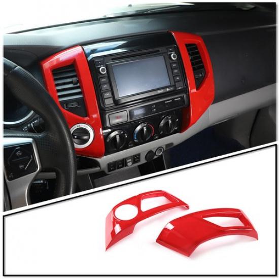 ABS Red Trim Cover Interior Accessories For Toyota Tacoma 2011-2015