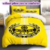 Mjällby AIF football Pattern Bedding,Quilt Set Quilt Cover Pillowcase Home Birthday Gift (1*duvet cover+2*pillowcase,without core)