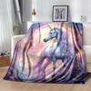 1pc Horse Printing Lightweight Flannel Blanket, Comfortable and Warm Blanket, for Camping Sofa Bed and Couch Office, Gift