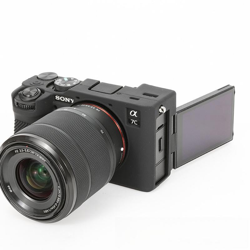 Huse din silicon pentru Sony A7CR și A7CII Genți pentru camere foto pentru A7CR Camere foto mirrorless Huse de protecție anti-cădere pentru camerele foto A7CII