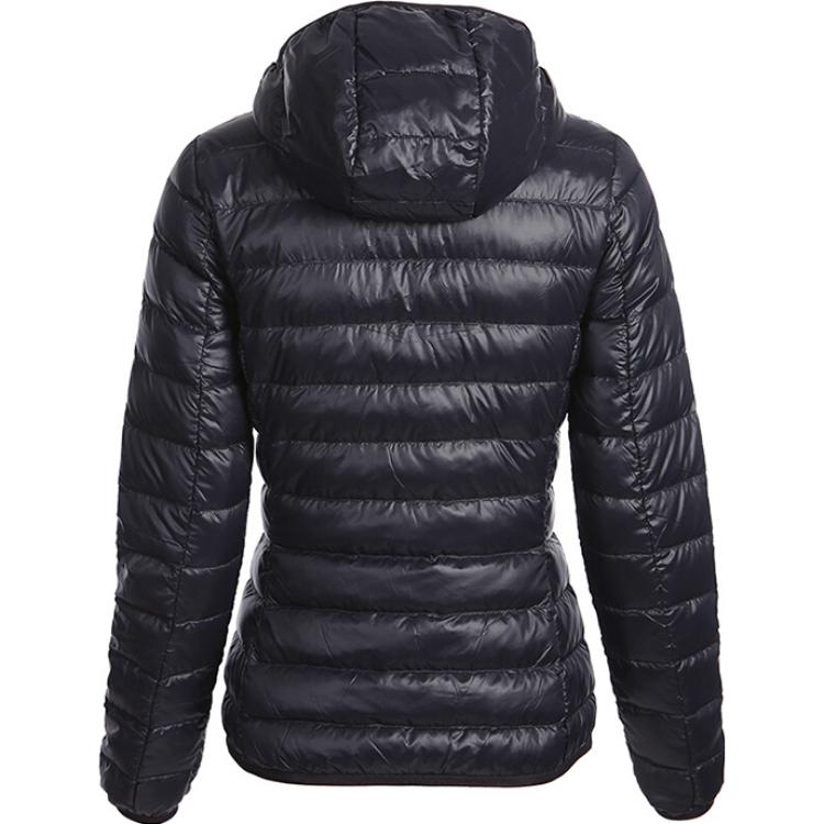 Emporio Armani EA7 SS23 Giacca Imbottita Casual con Cappuccio Stampa Lettere e Numeri Donna giacche Nero 8NTB14-TN12Z-1200
