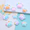 Glossy Cat Paw Cartoon Resin Shoe Buckle Accessories