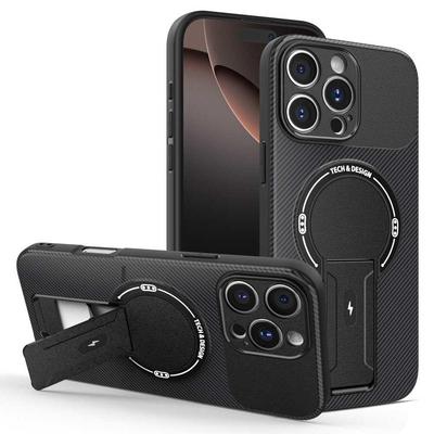 Husă de suport invizibilă pentru iPhone16 Pro Max pentru iPhone 15 14 Pro 13 12 11 16e 16Plus 15Plus 14Plus Magnetică Dură Anti-cădere