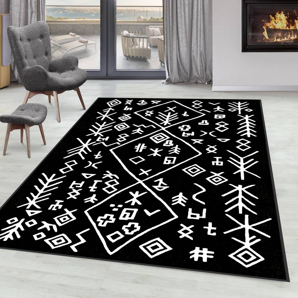 

Eliana Home Washable Printed Carpet LNA0091-SD949 50x80 чёрный