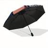 Naruto Uzumaki Automatic Folding Umbrella, Self-Opening/ Closing, Durable Windproof Travel Umbrella for Outdoor Adventures a0826019