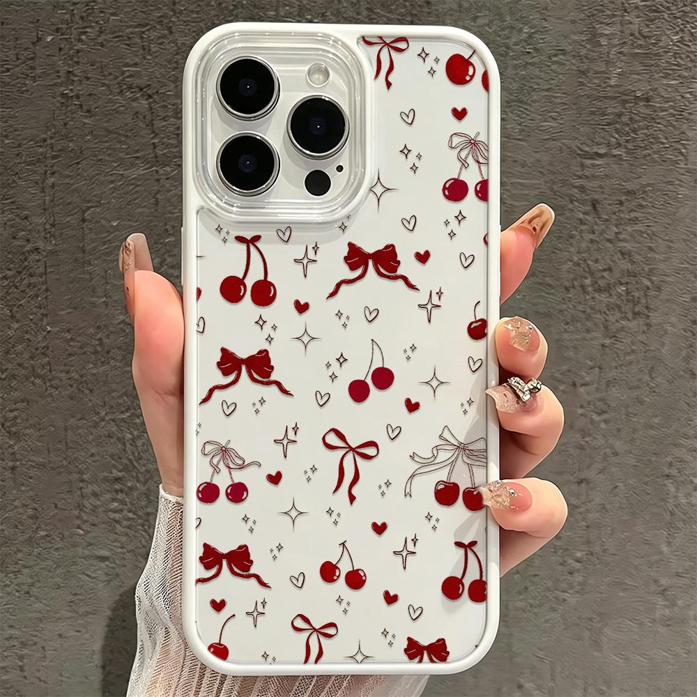 Kirschmuster Hartschalen-Hülle für iPhone 15 Pro Max 17 16 15 14 13 12 11 Air Schutz Stoßfest Schlanke Hülle Fundas
