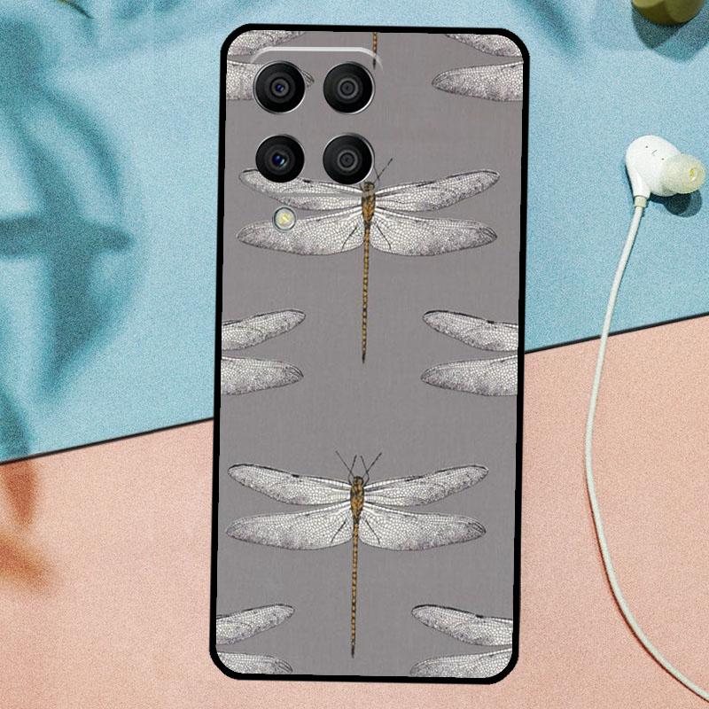 Floral Colorful Dragonfly For Samsung Galaxy M21 M31 M11 M13 M33 M53 M16 M06 M12 M14 M15 M35 M55 M34 M54 M32 M52 Case