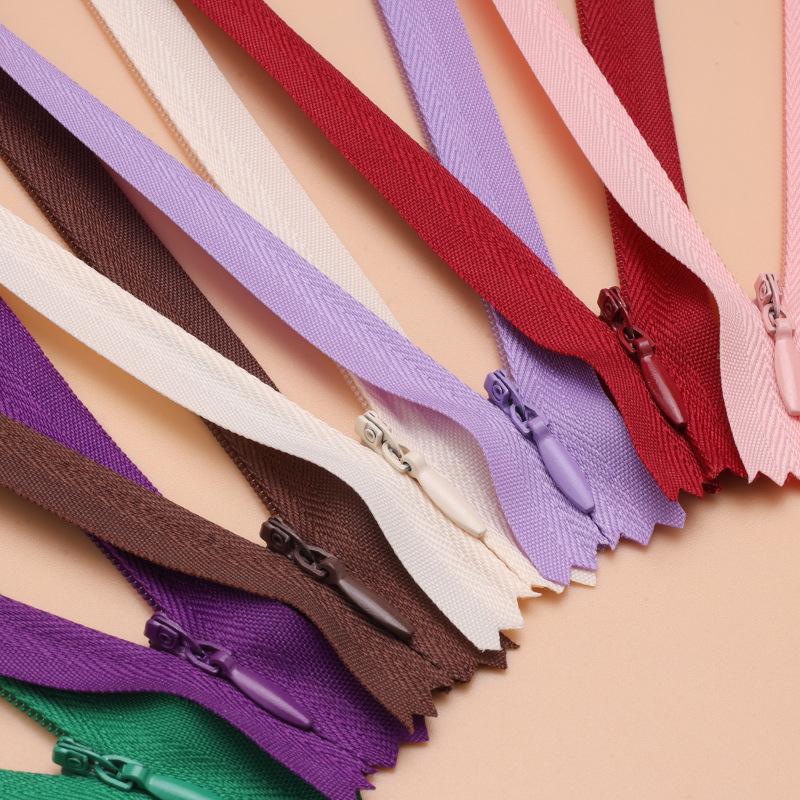 Color No. 3 Nylon Closed-End Zipper for Cushions, Pillows, and Dresses - Home Textiles & Clothing Accessories