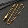 Vnox Tiger Eye Black Agate Bullet Pendant Necklace for Men, Gold Sliver Color Stainless Steel Box Chain Necklaces Jewelry Gifts