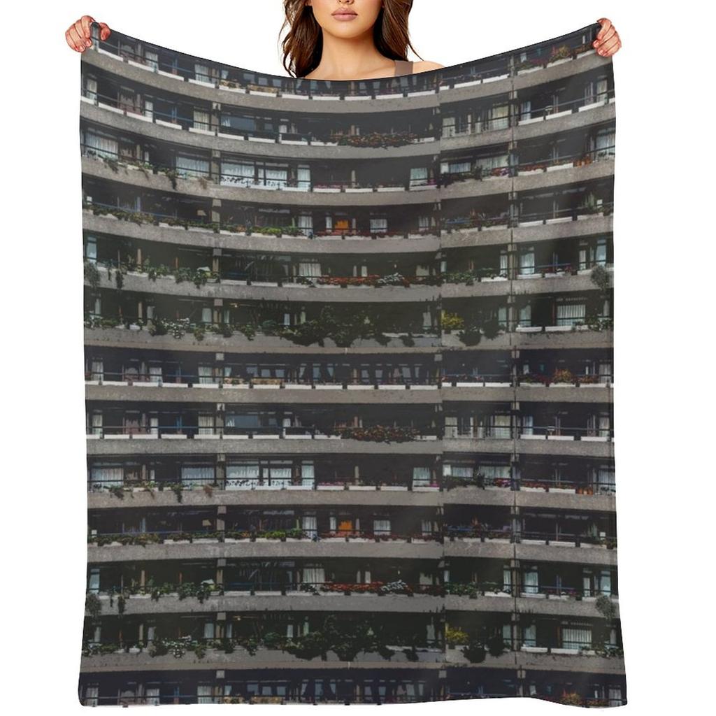 Barbican Estate Close-up, London Brutalism (i) Throw Blanket Weighted Cute Shaggy Summer Blankets