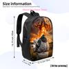 Seamless Gray Seal Pattern, Casual Daily Pack, Outing Laptop Carrier, 2D Flat Printing, Rucksack with Ample Capacity - Suitable for Tr
