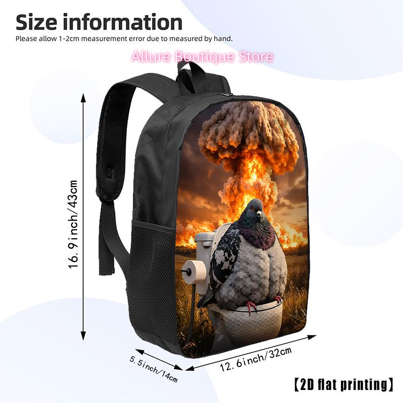 Seamless Gray Seal Pattern, Casual Daily Pack, Outing Laptop Carrier, 2D Flat Printing, Rucksack with Ample Capacity - Suitable for Tr
