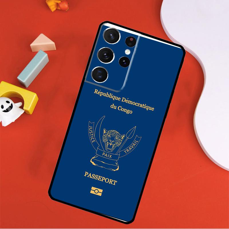Democratic Republic of Congo Flag Phone Case For Samsung Galaxy S23 S22 S21 Ultra S20 FE Note 20 10 S8 S9 S10 Plus S10e Cover