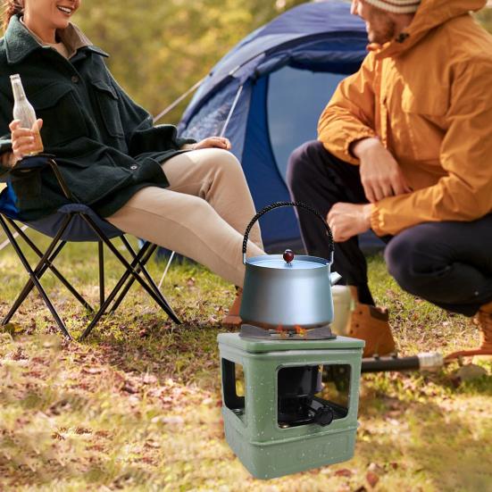 Portable Kerosene Stove Lightweight 10-Wicks Camp Stove Heater Outdoor Cooking BBQ Picnic Camping Hiking 3-5 Person Kerosene Furnace Burner