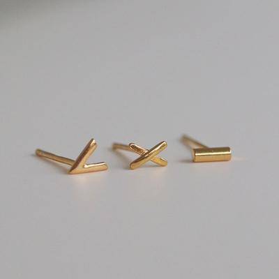 Modernlike 14k Gold-filled Silver Alphabet Stick 3P Set