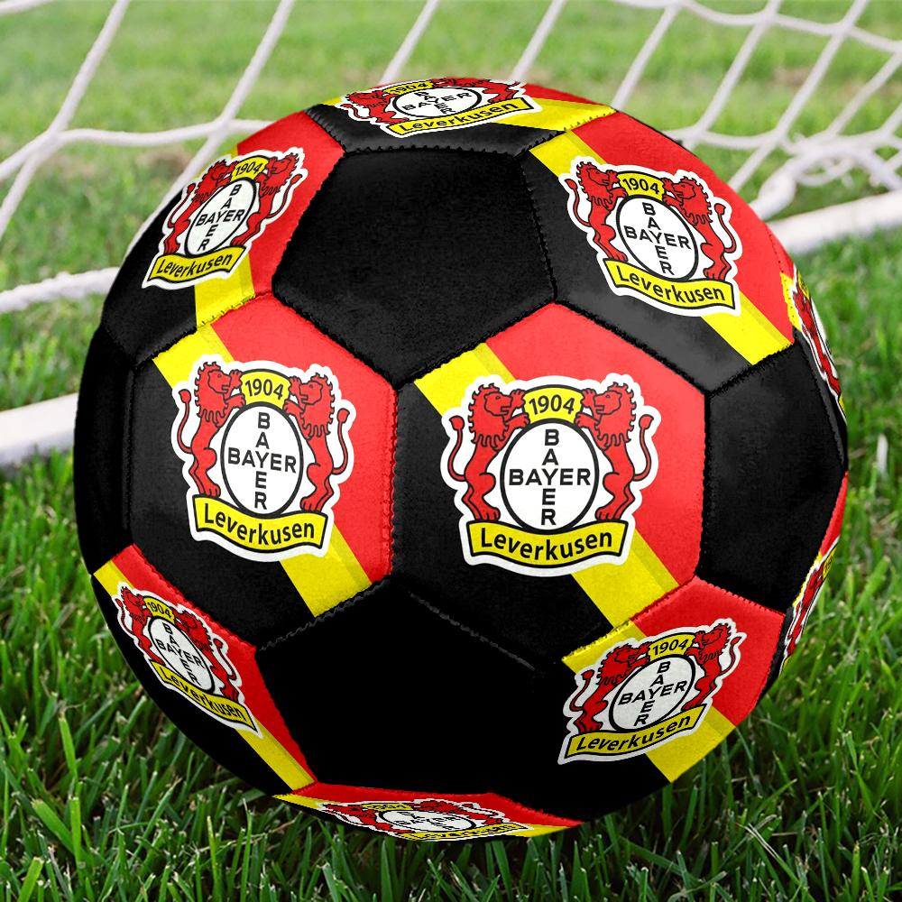 Pallone da Calcio Indoor Bayer 04 Leverkusen Colorato Cucito a Macchina PVC Taglia 5 Pronto per Allenamento di Squadra e Competizione Resistente Rimbalzo Elevato Fantastico Regalo Sportivo