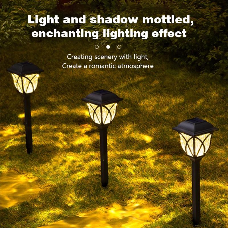 2-8 pack Solar LED Courtyard Lamp Outdoor Waterproof Lawn Lights Solar Landscape Channel Light Corridor Garden Decoration Light