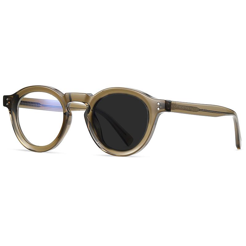 Retro Small Round Anti Blue Light Photochromic Glasses For Men Women High Quality Acetate Brand Design Glasses Frame