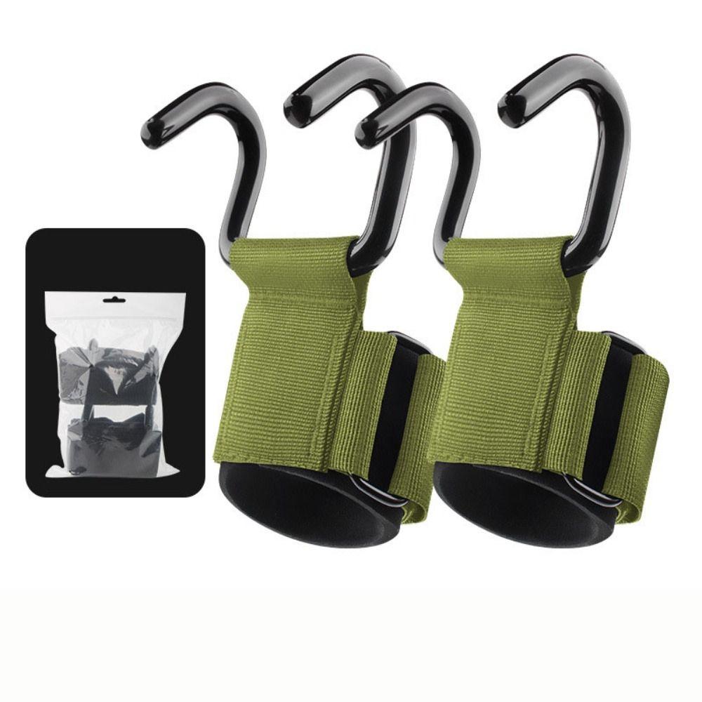 1 par de ganchos para levantamento de peso, ganchos de aço antiderrapantes, alças para levantamento de peso