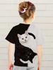 Kids Clothes Girls Boys Casual Tops Colorful Animal Cat 3D Printing Child T-Shirt Summer Children Fashion Short Sleeve Clothing