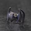 Adjustable Bat Ring Men Women Sterling Vintage Punk Gothic Jewelry Open Band Design