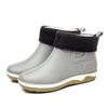 Fashion Rain Shoes Men Waterproof Rain Boots Non-Slip Rubber Boots Shoes Removable Velvet Cover Four Seasons Work Rubber Shoes 2024