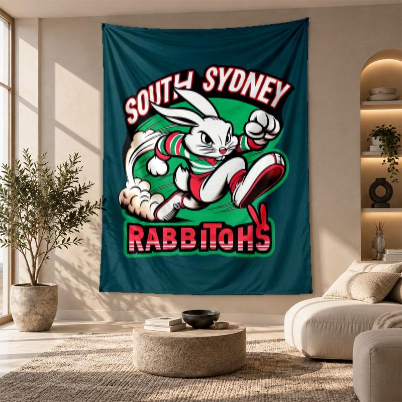 Decorative Tapestry,South Sydney Rabbitohs Printed Wall Art, Lightweight Wall Hanging For Bedroom Background