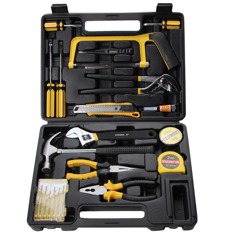 22-Piece Multifunctional Household Tool Set: Electrician, Carpenter, and Repair Kit 32.5x25x6.5 cm