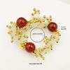 Vintage Red Agate & Fish Egg Beaded Bracelet - Handmade, Colorful, Versatile