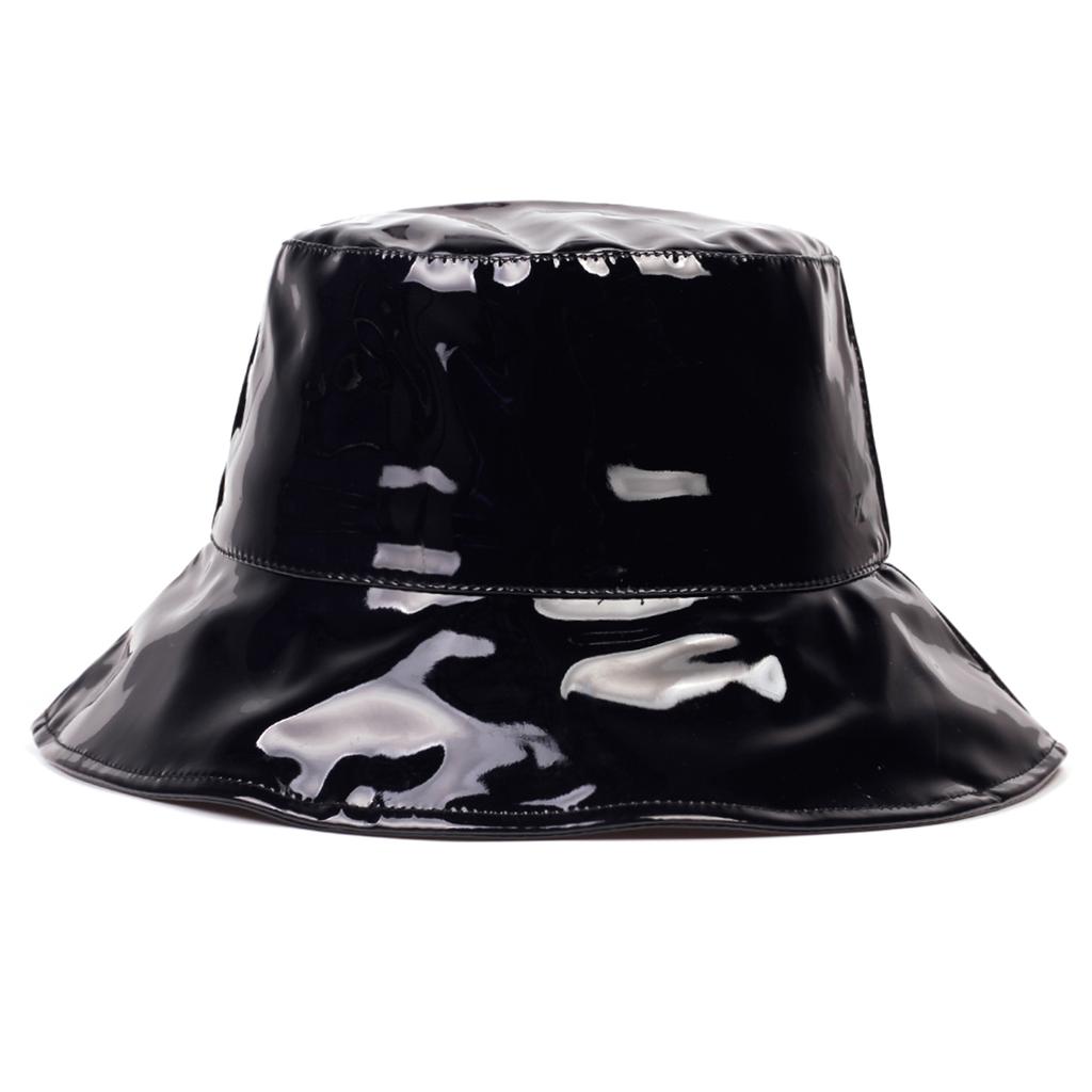 Unisex PVC Reflektierend Persönlichkeit Eimerhüte Fischerkappen Frühling Herbst Outdoor Freizeitkappe Sonnenschutzhut