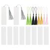 10/100Pcs Blank Sublimation Metal Bookmark Rectangle Book Marks Page Markers Mini Handmade Bookmark Tassels for Book Lover Gifts