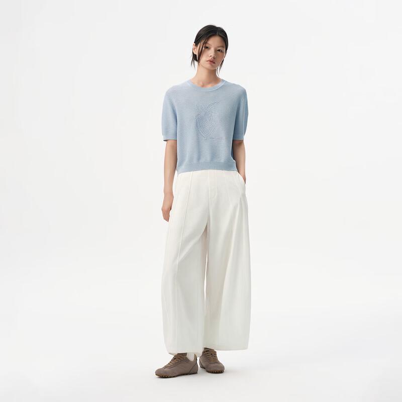 Broadcast Women's Round Neck Short Sleeve Knit Top