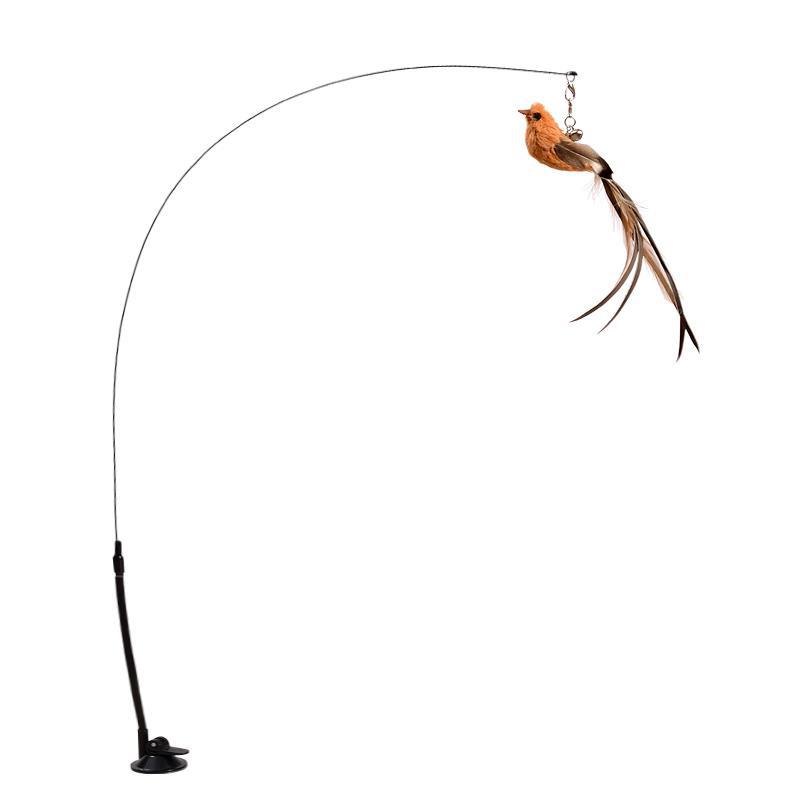 

Присоска Кошачья Палочка, Фиксированная Стальная Проволока, Длинная Палка, Перо Птицы, Забавная Кошачья Палочка, Игрушка для Кошки, Искусство Саморазвлечения и Снятия Скуки