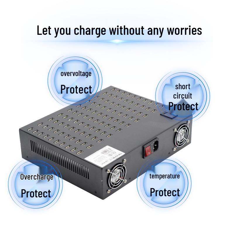 100-Port 800W High-Power Universal USB Charger for Studio & Multi-Device Charging