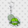 Hobby Sports Lover Tennis Ball Keychains for Accessories Bag I Love Bike Car Keyrings Jewelry Friends Father Boyfriends Gifts