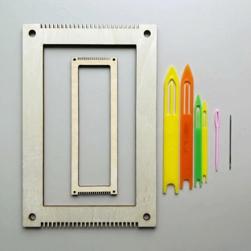 Small Frame Hand-Knitting Kit Wooden Yarn Weaving Tools Mini Loom Machine  Desktop Craft