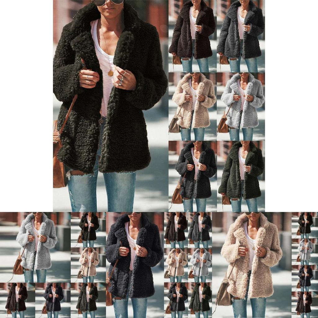 Cozy Women's Winter Bear Fleece Fur Fluffy Coat Jackets For Elegant Styling