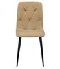 LIBRA Chair - Brown Fabric / Black Legs X 2