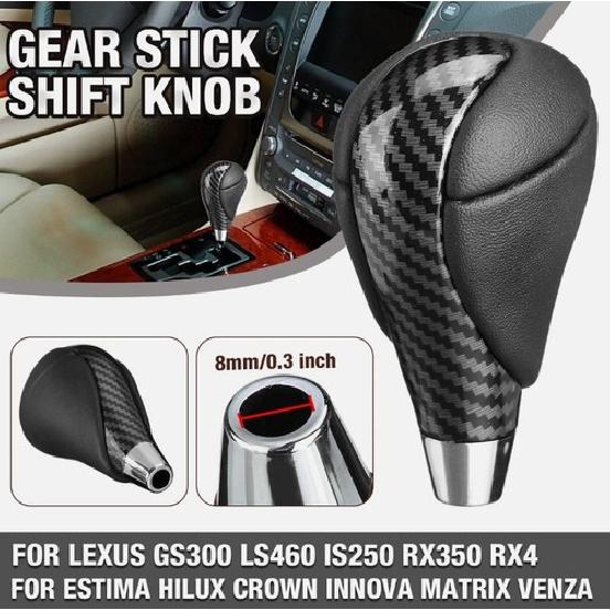 For Lexus PU Leather Automatic Auto Car Gear Shift Knob Shifter Accessories